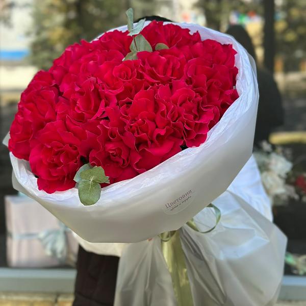 Букет из вывернутых роз "Коктейль страсти"