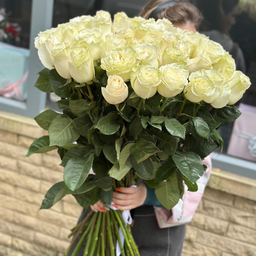 Букет из 51 голландской белой розы